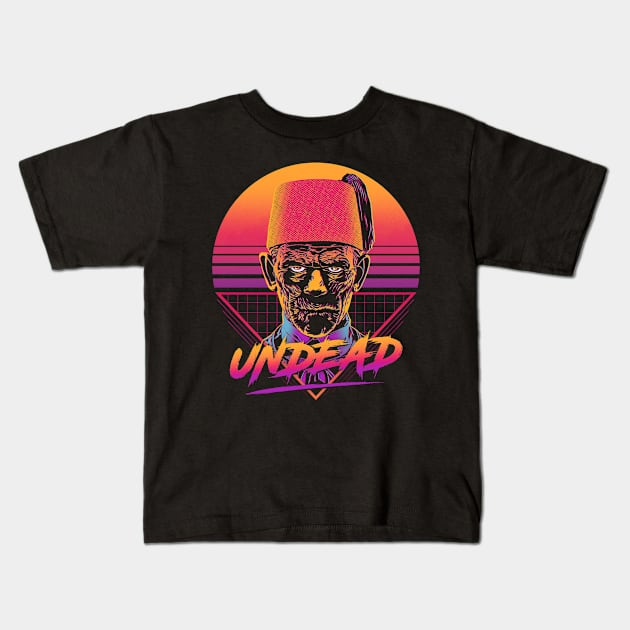 Retro Undead Kids T-Shirt by ddjvigo